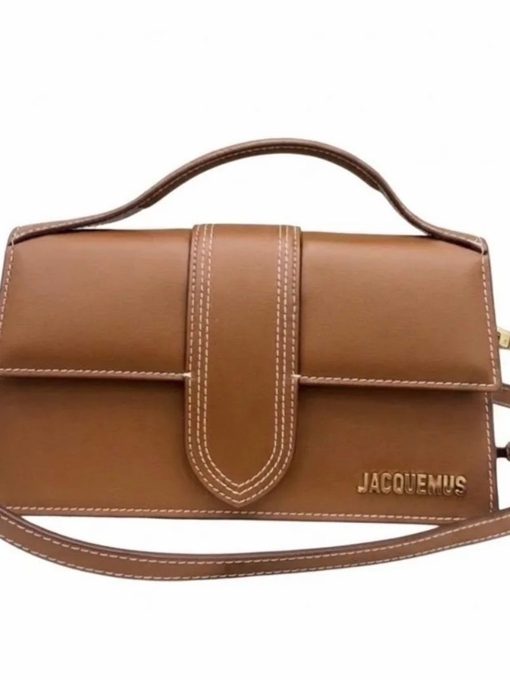 Jacquemus Light Brown Leather Le Grand
Bambino 2Way Handbag